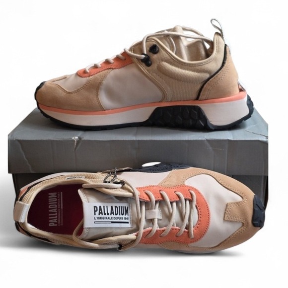 Palladium Other - Palladium Sport Low Top Sneakers Beige Coral Chunky Sole Comfort Streetwear 11 M